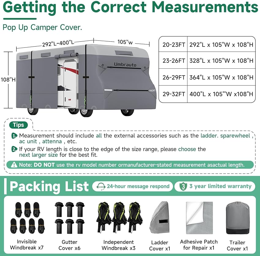 Thumbnail 2 de Umbrauto Class C RV Cover 29-32 ft 🚌