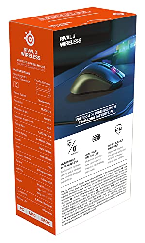 Thumbnail 9 de SteelSeries Rival 3 Wireless: ratón gaming inalámbrico con dual (2.4 GHz y Bluetooth) y batería de más de 400 horas