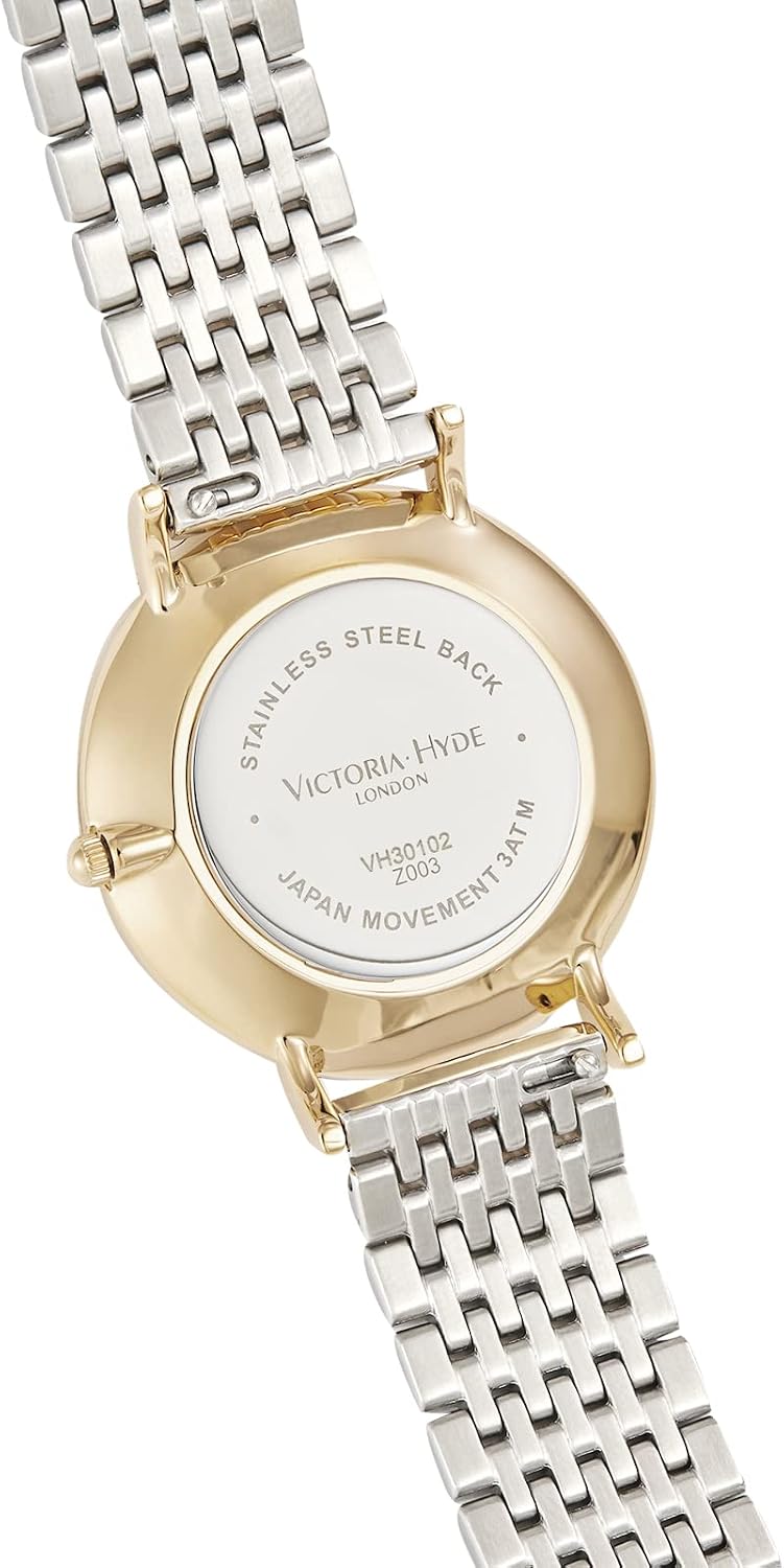 Detalle de VICTORIA HYDE orologio da donna analogico al quarzo in acciaio bicolore, impermeabile 3 ATM