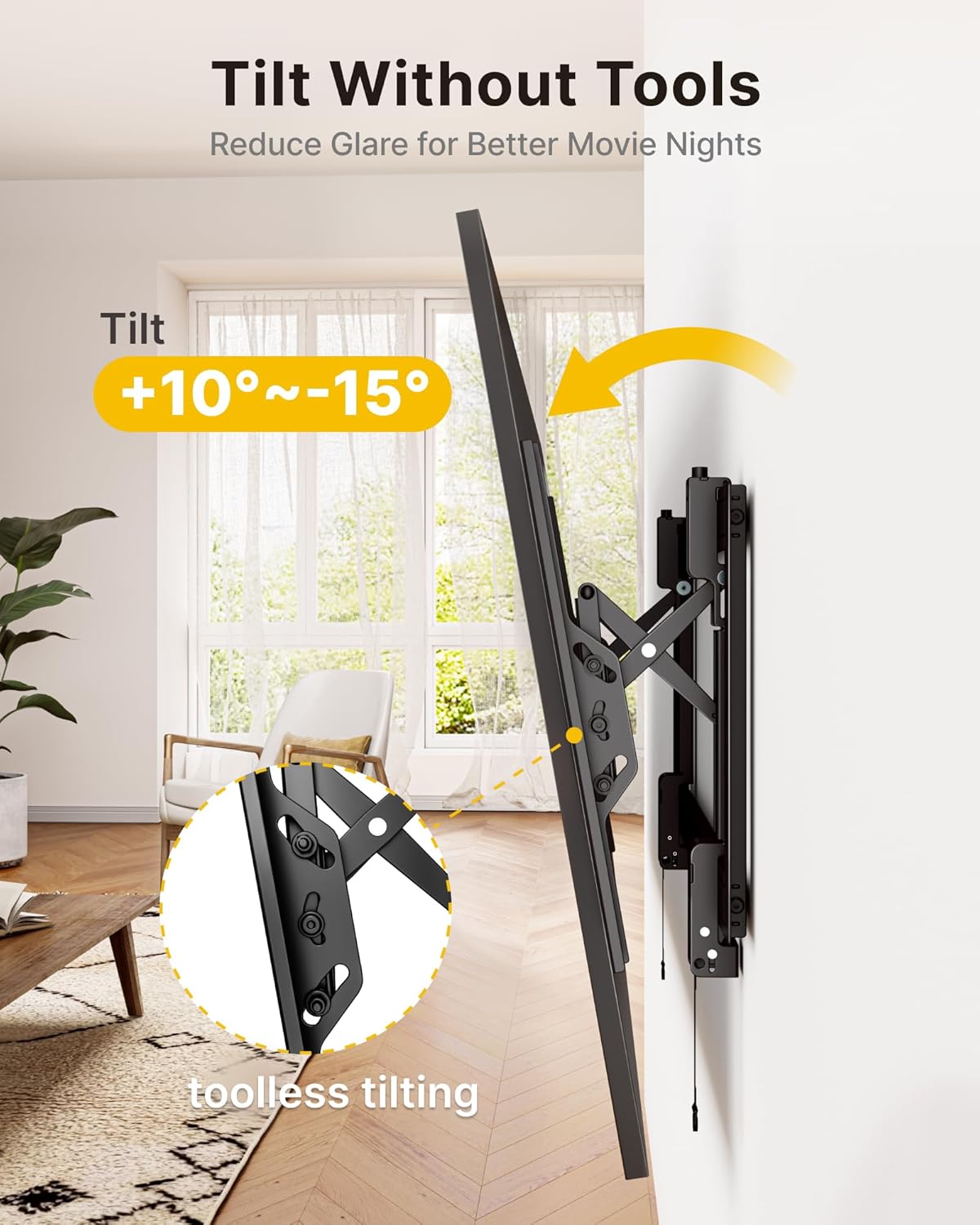 Thumbnail 3 de monTEK Heavy Duty Tilting TV Wall Mount 200 lb