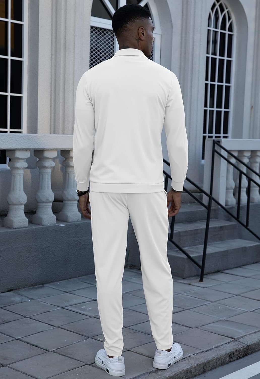 Detalle 2 de KUYIGO Men's Tracksuits 2 Piece Set – Lightweight, Durable Waffle Tracksuit with Full Zip Jacket and Joggers