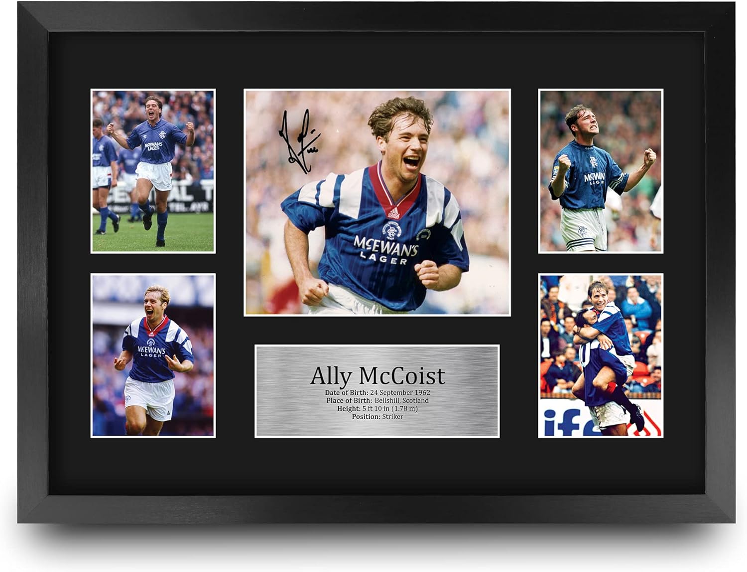 Thumbnail 5 de HWC Trading Ally McCoist Rangers A4 portrait framed signed autograph picture (printed) for football fans