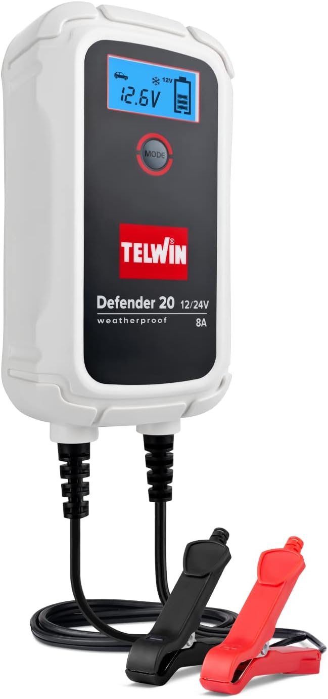 Thumbnail 1 de Telwin Defender 20 807608 – Chargeur et Mainteneur électronique 12/24V avec écran LCD
