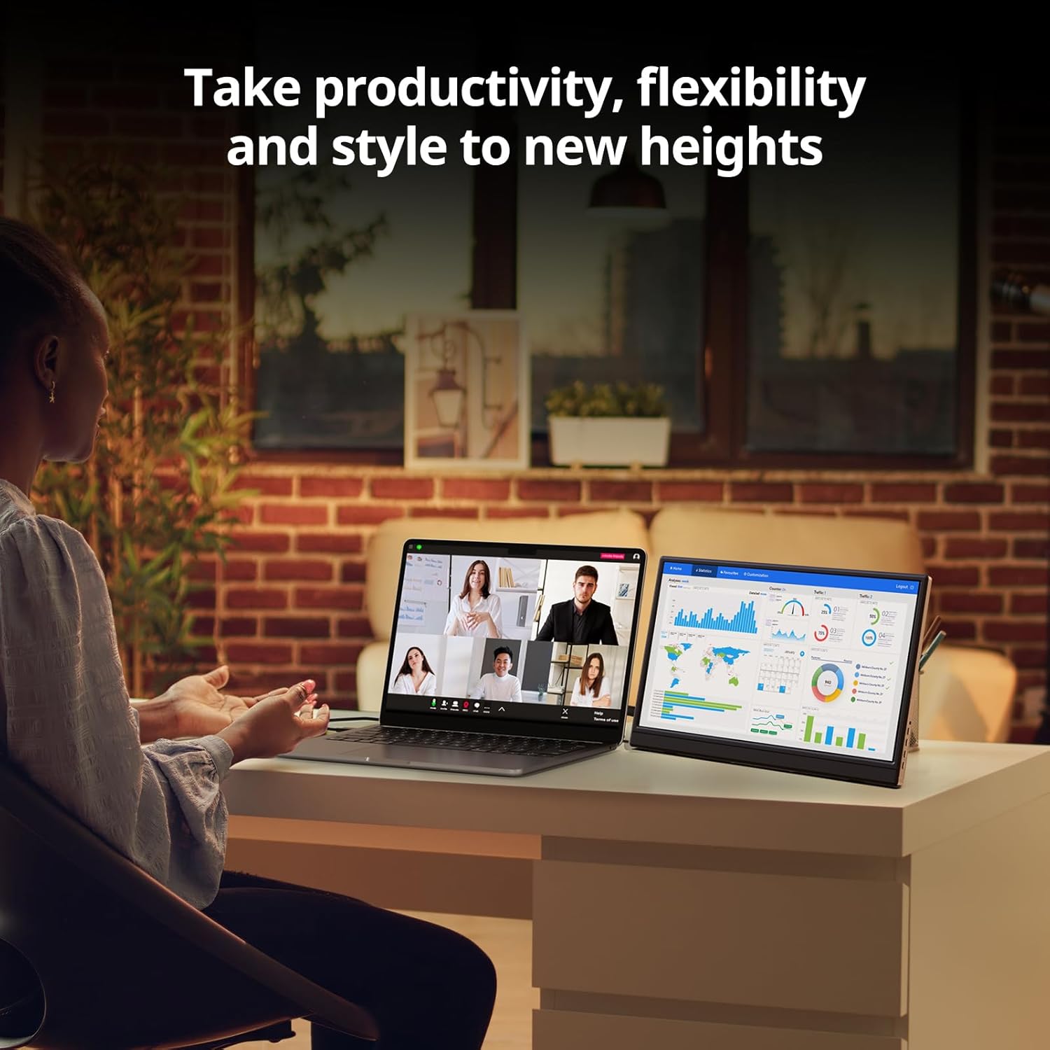 Thumbnail 3 de Anyuse Portable Monitor 15.6-inch 1080P travel monitor