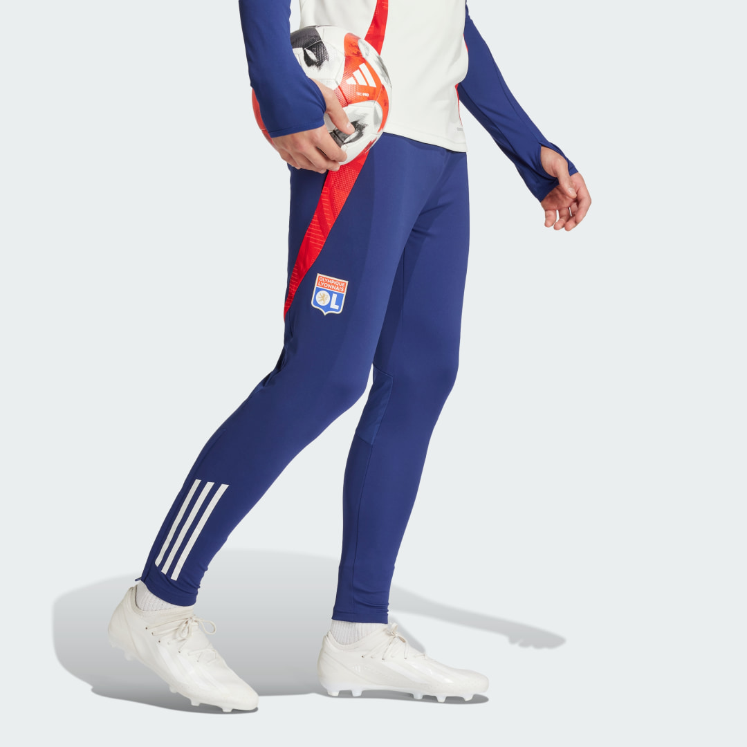 Detalle de Pantalón entrenamiento Olympique de Lyon Tiro 24 de Adidas – azul