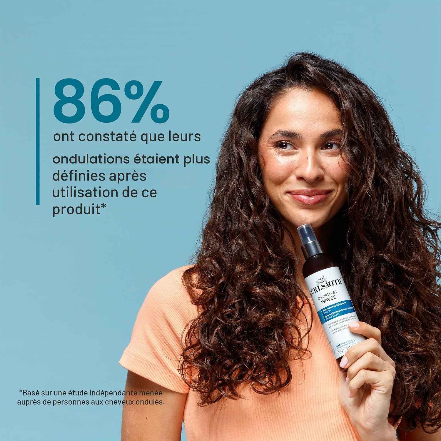 Detalle 2 de CURLSMITH Effortless Waves Styling Spray voor golvend en krullend haar, 237 ml