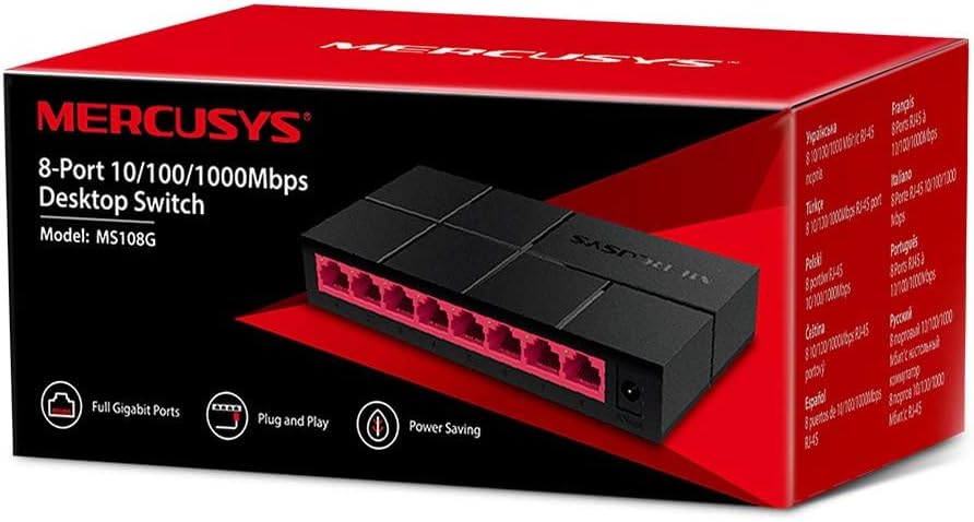 Thumbnail 5 de MERCUSYS MS108G 8-Port Gigabit Switch
