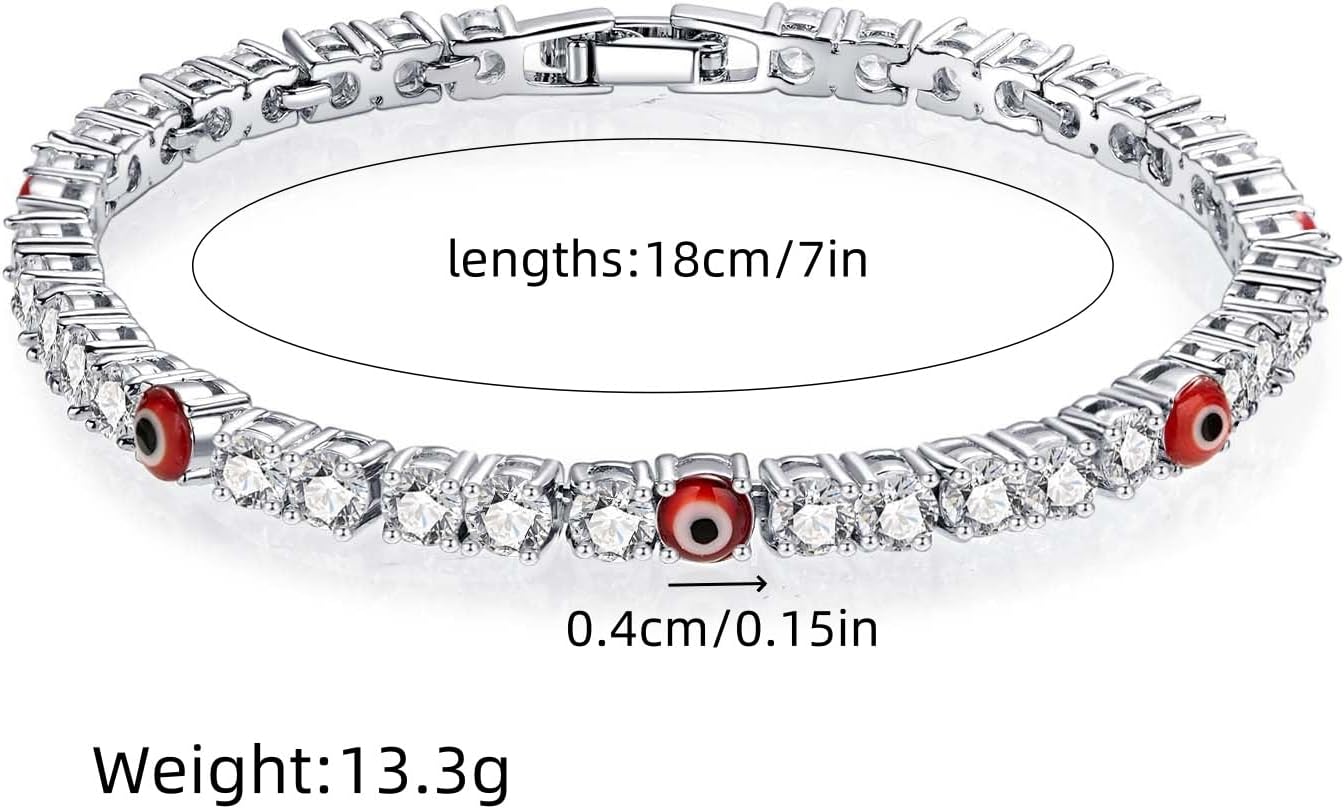 Thumbnail 6 de Leuyuee Böse Blick Armband für Damen – Nazar Amulett mit Zirkonia, 19 cm
