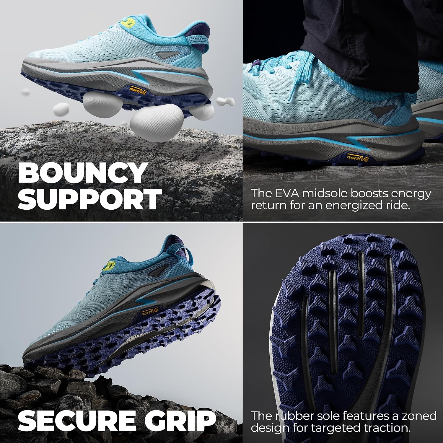 Thumbnail 6 de NORTIV 8 Whitney Wide Toe Box Trail Running Shoes