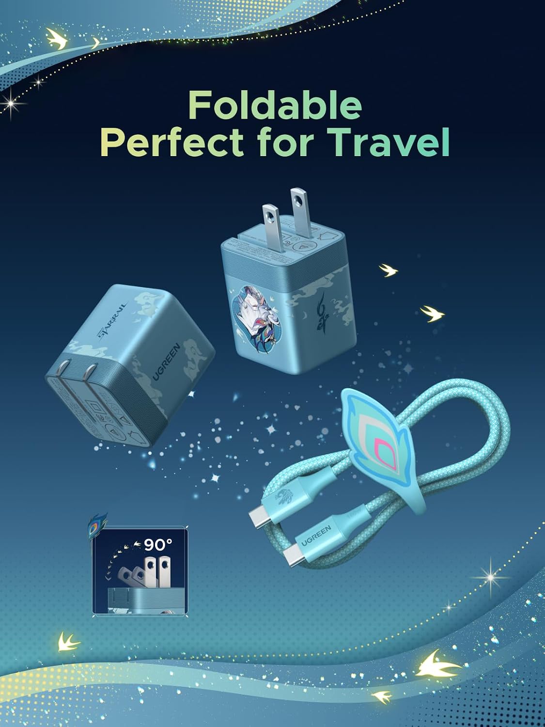 Thumbnail 6 de UGREEN Nexode Air X860 65W USB-C Charger, Glacier Blue Honkai: Star Rail Edition
