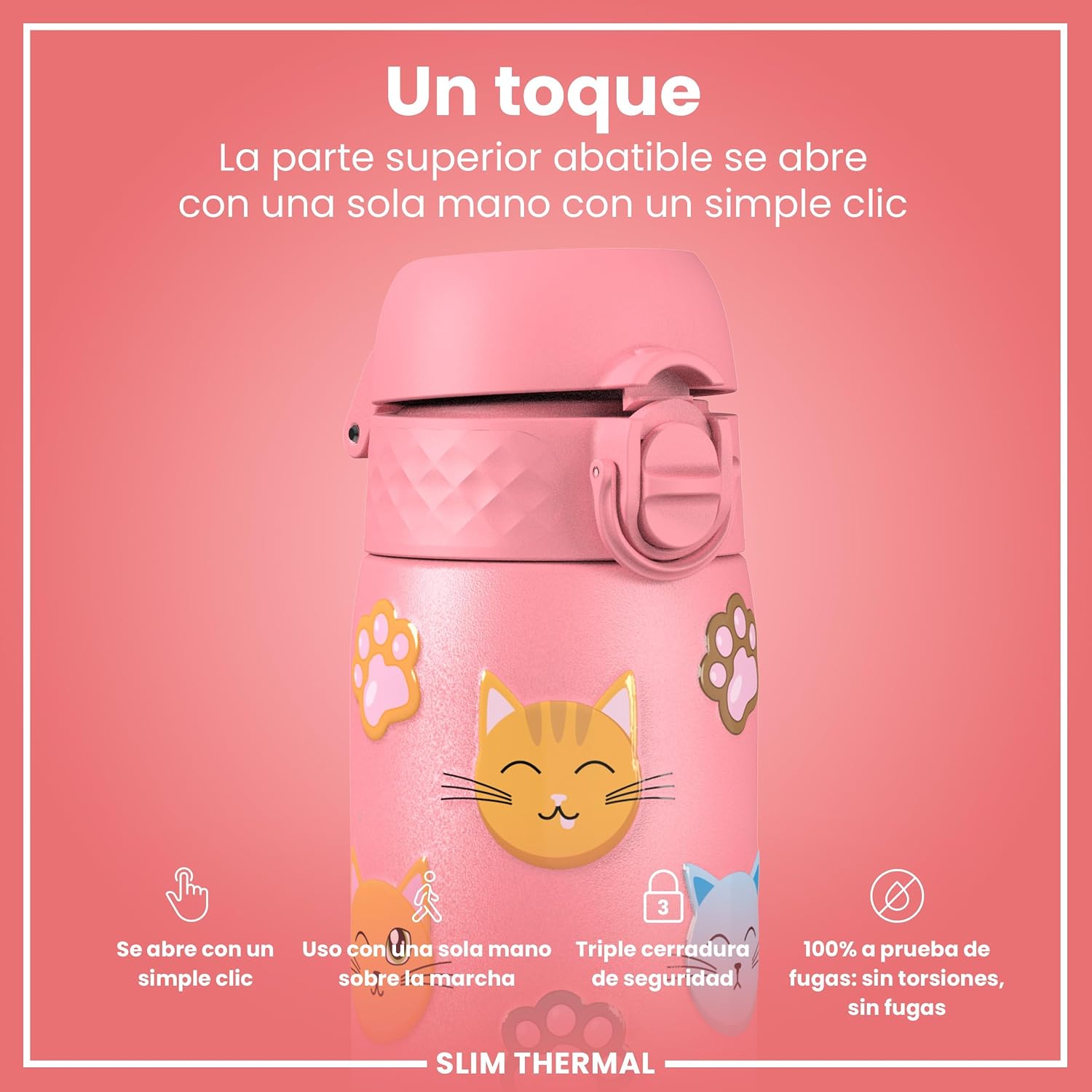 Detalle 1 de ion8 Botella de agua térmica acero inoxidable 500ml 🚰