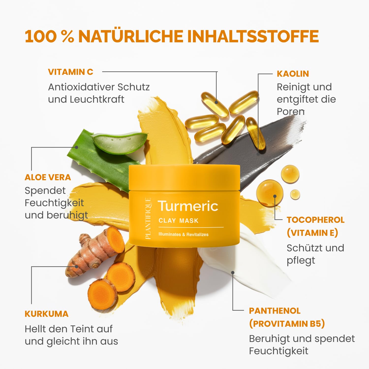 Detalle 2 de PLANTIFIQUE Korean Turmeric Tonerde Maske 110 g
