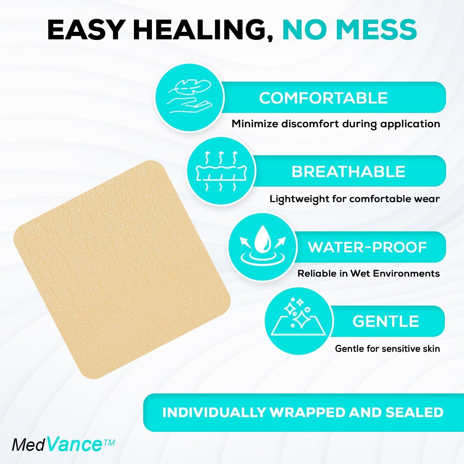 Detalle de MedVance Silicone Foam Dressing 4" x 4