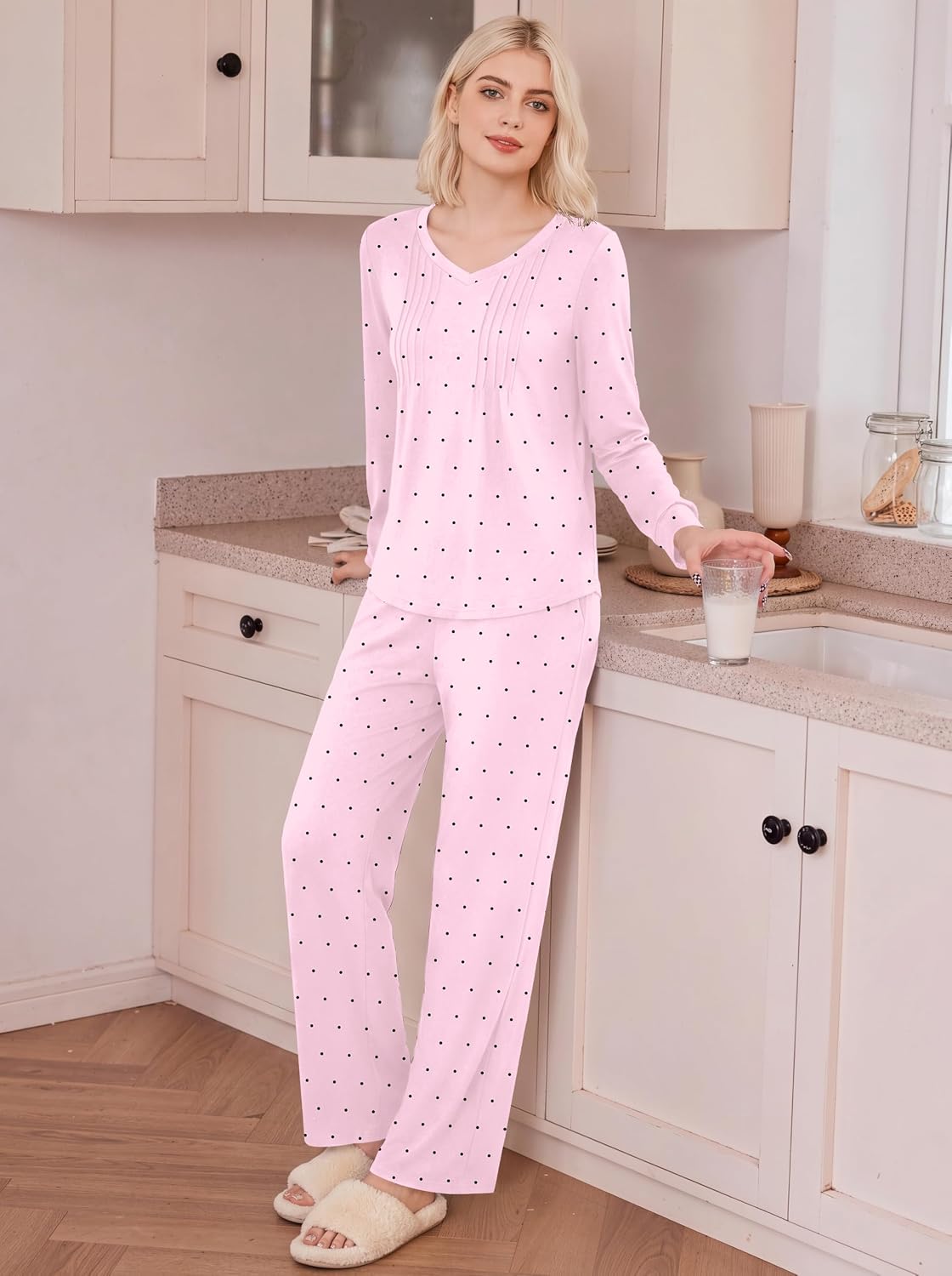 Detalle de Ekouaer Women's Pajama Set