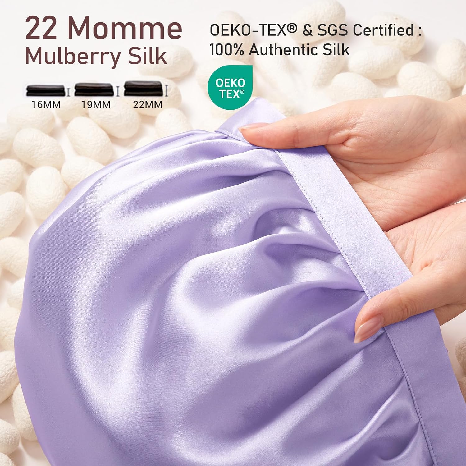 Detalle 2 de LitBear Silk Bonnet 22 Momme