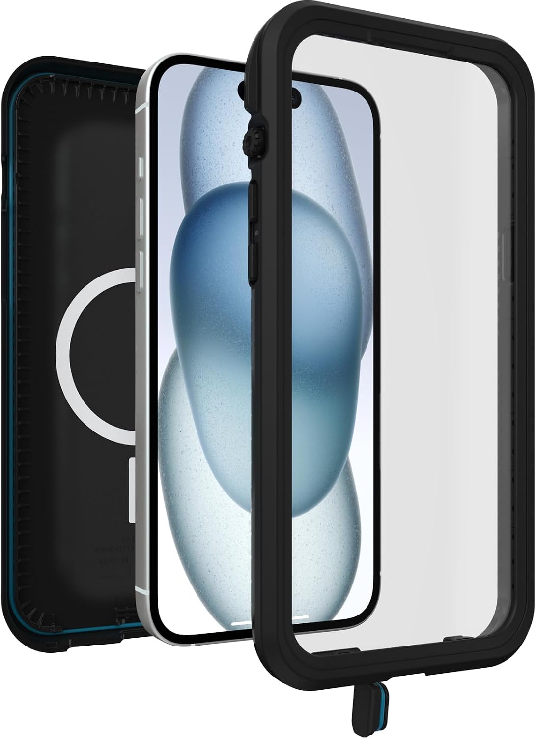 Detalle 2 de OtterBox 77-95536 iPhone 15 Plus用 防水フルカバーケース ブラック MagSafe対応