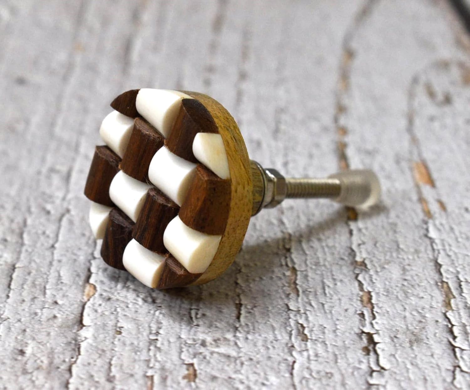 Thumbnail 6 de ARTISNO Rundes Holz- und Resin-Knopfset für Küchen-, Schrank- und Schubladentüren (Set 6, 37 mm)