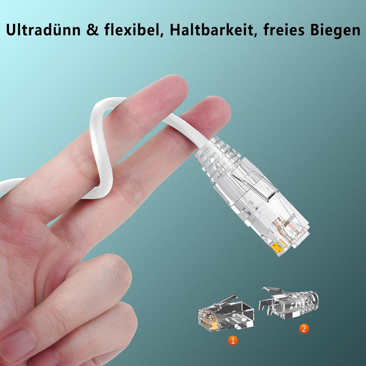 Thumbnail 3 de Ercielook Cat6a Patchkabel 0,15 m 12er Pack