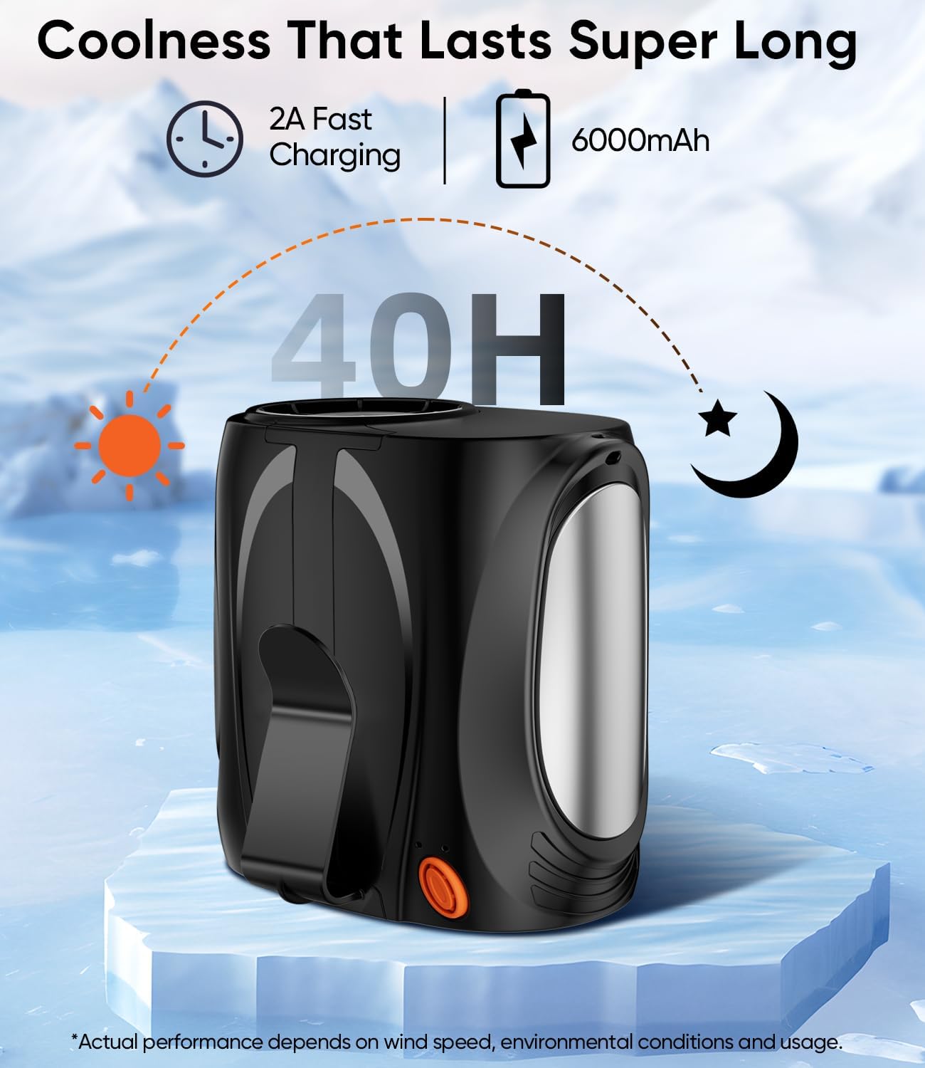 Thumbnail 6 de Tedajo AI Portable Waist Fan: 4-in-1 Hands-Free Cooling with 16000RPM, 6 Speeds