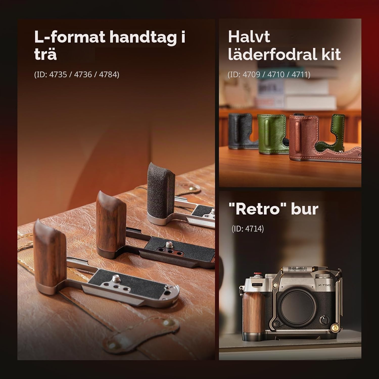Detalle 2 de SMALLRIG 4783C L-format handgrepp för Fujifilm X-T50 med Arca-platta