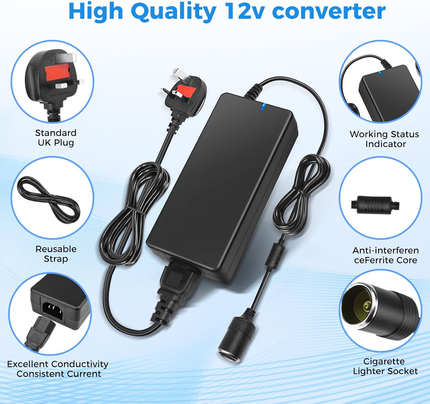 Thumbnail 2 de LightingWill Mains to 12V 8A Adapter for Car Accessories 🔌