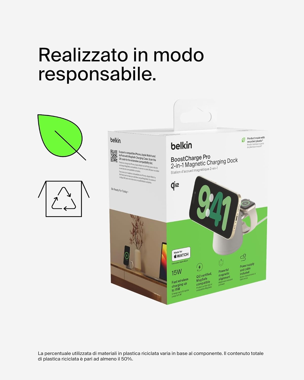 Thumbnail 6 de Belkin BoostCharge wireless 2 in 1 15 W