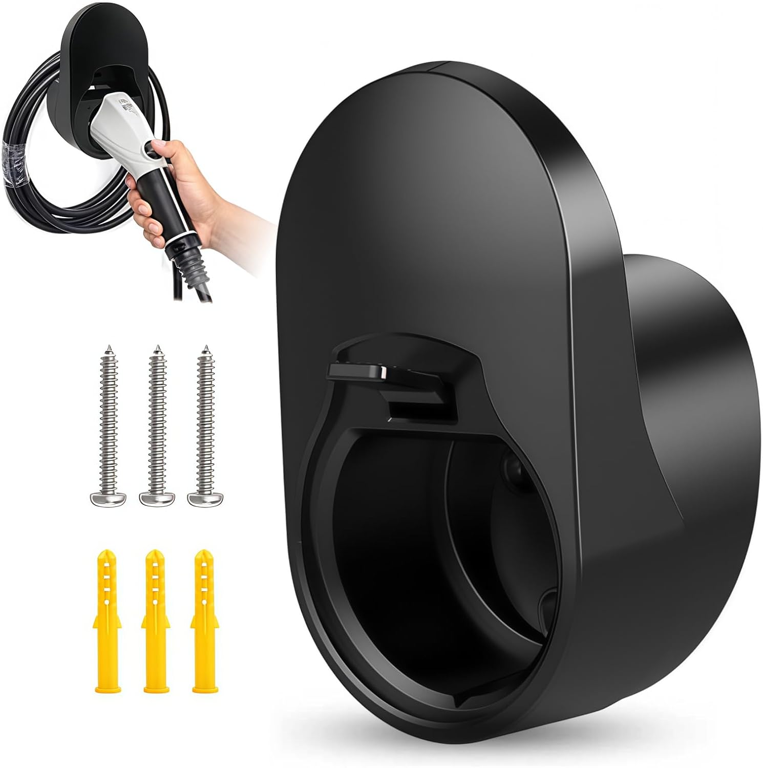 Detalle de BayBerry Upgraded Wall-Mounted Type 2 Charging Cable Holder