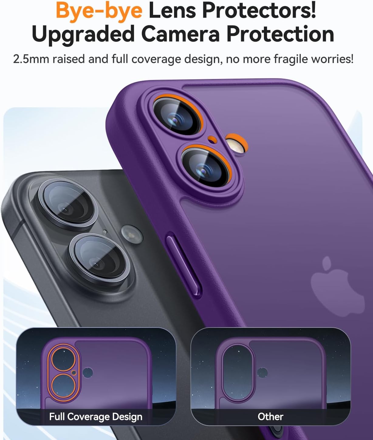 Thumbnail 2 de CANSHN Funda iPhone 16 6.1" 🛡️ Protección Total Cámara Morado