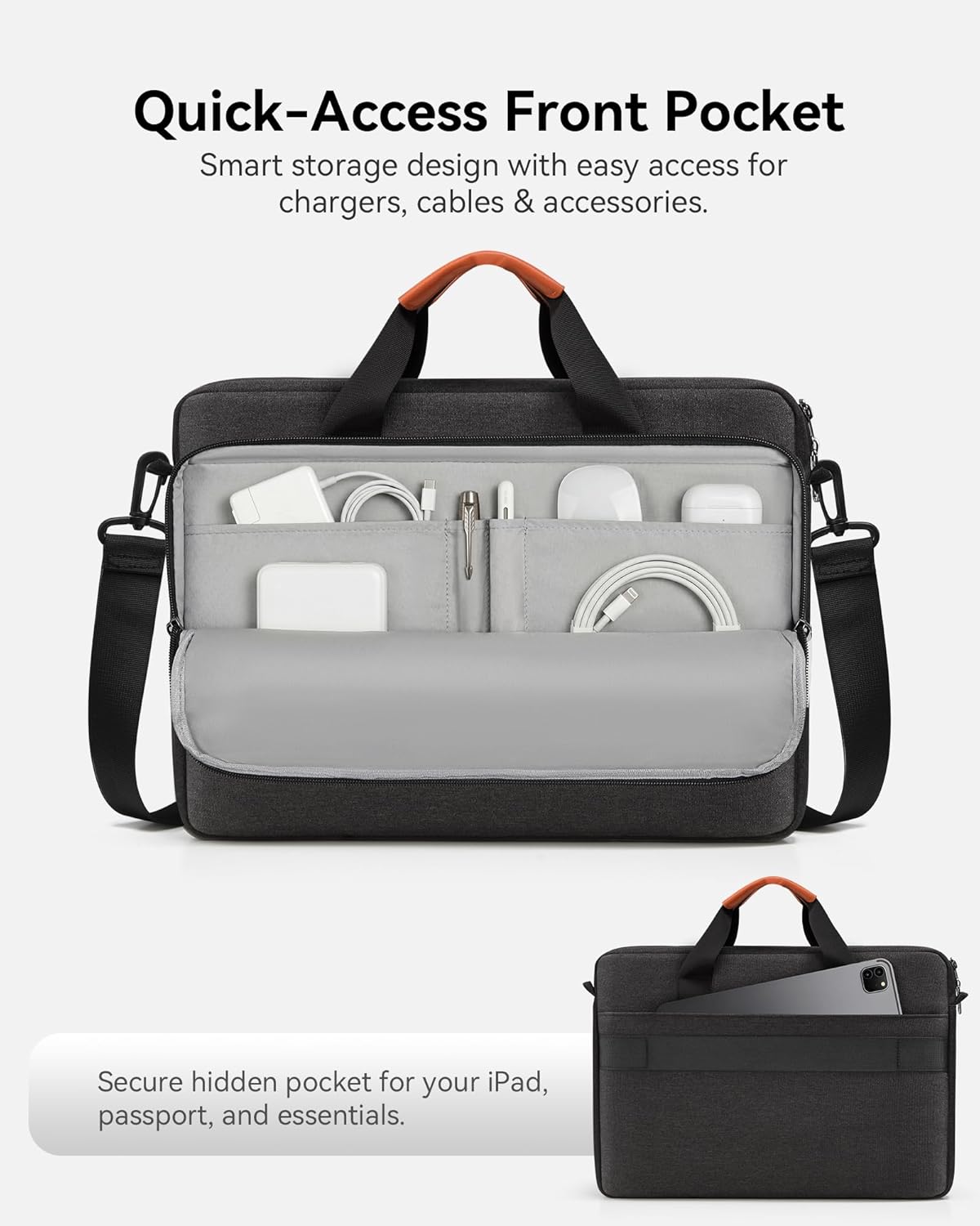 Thumbnail 4 de bagasin Laptoptasche / Laptop-Aktentasche bis zu 17,3 Zoll – erweiterbar mit gepolstertem Schultergurt