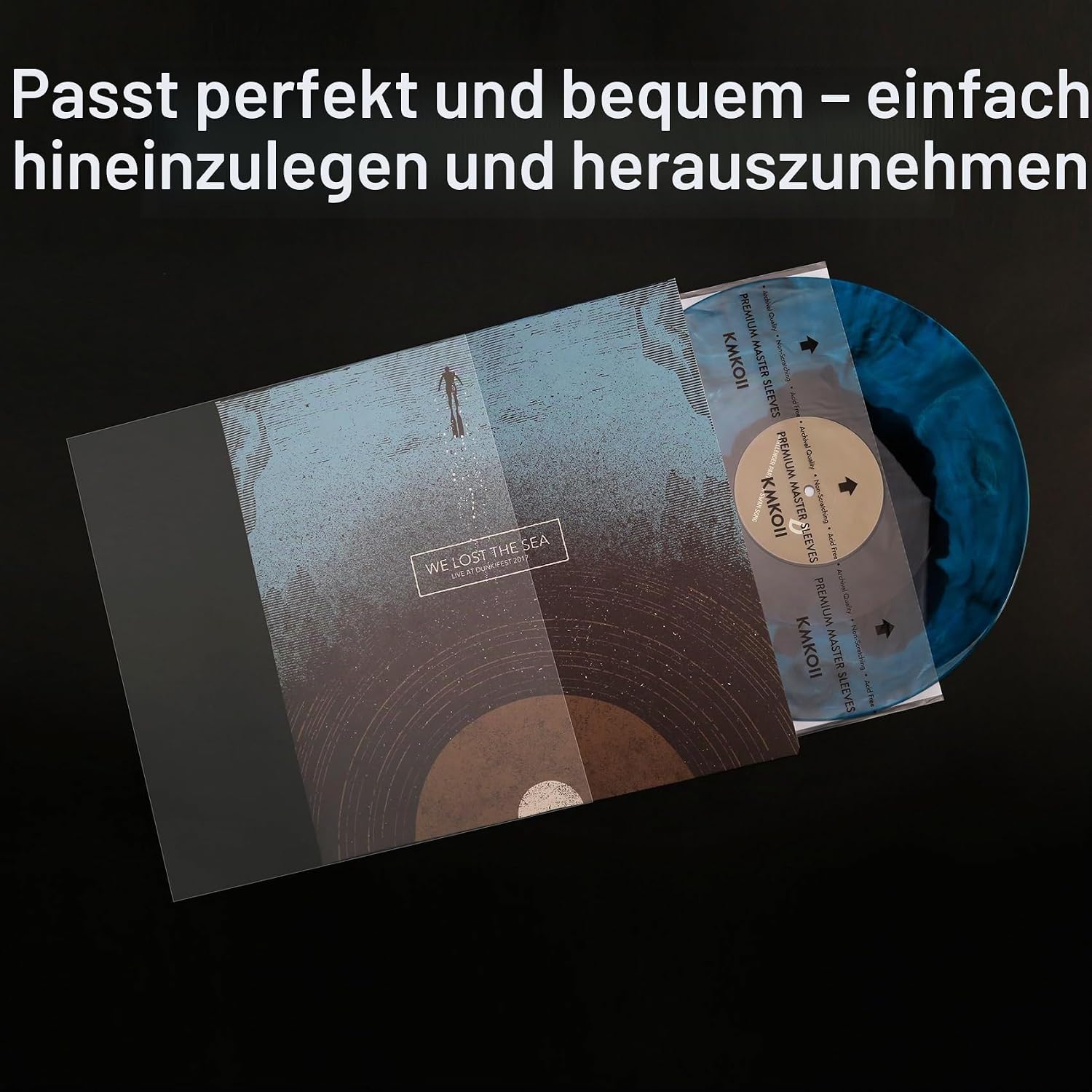 Thumbnail 5 de KMKOII 12 Zoll Premium Antistatisch Innenhüllen – Drei-Lagen HDPE + Reispapier, Archivqualität