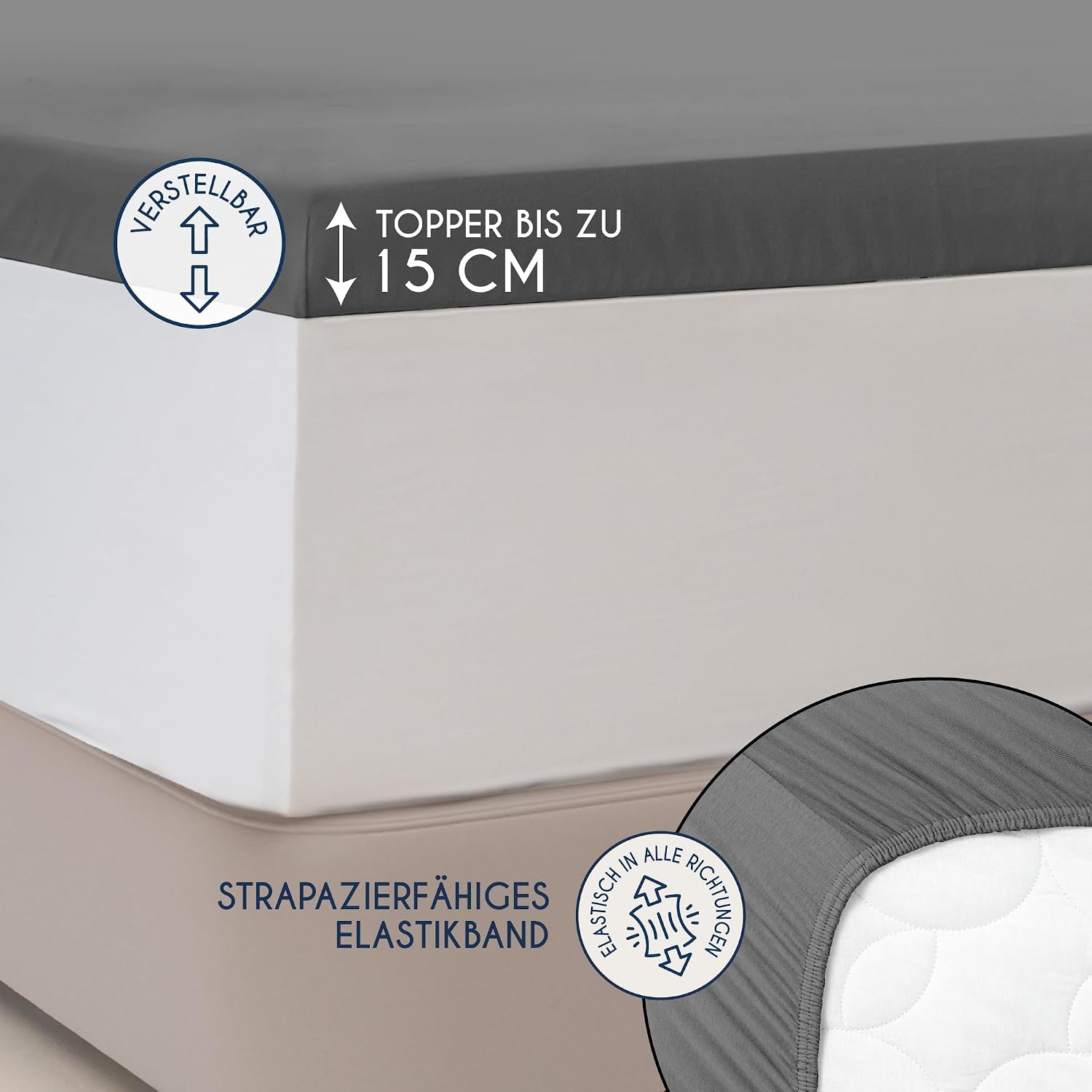 Detalle de Dreamzie Premium Spannbettlaken 180x200