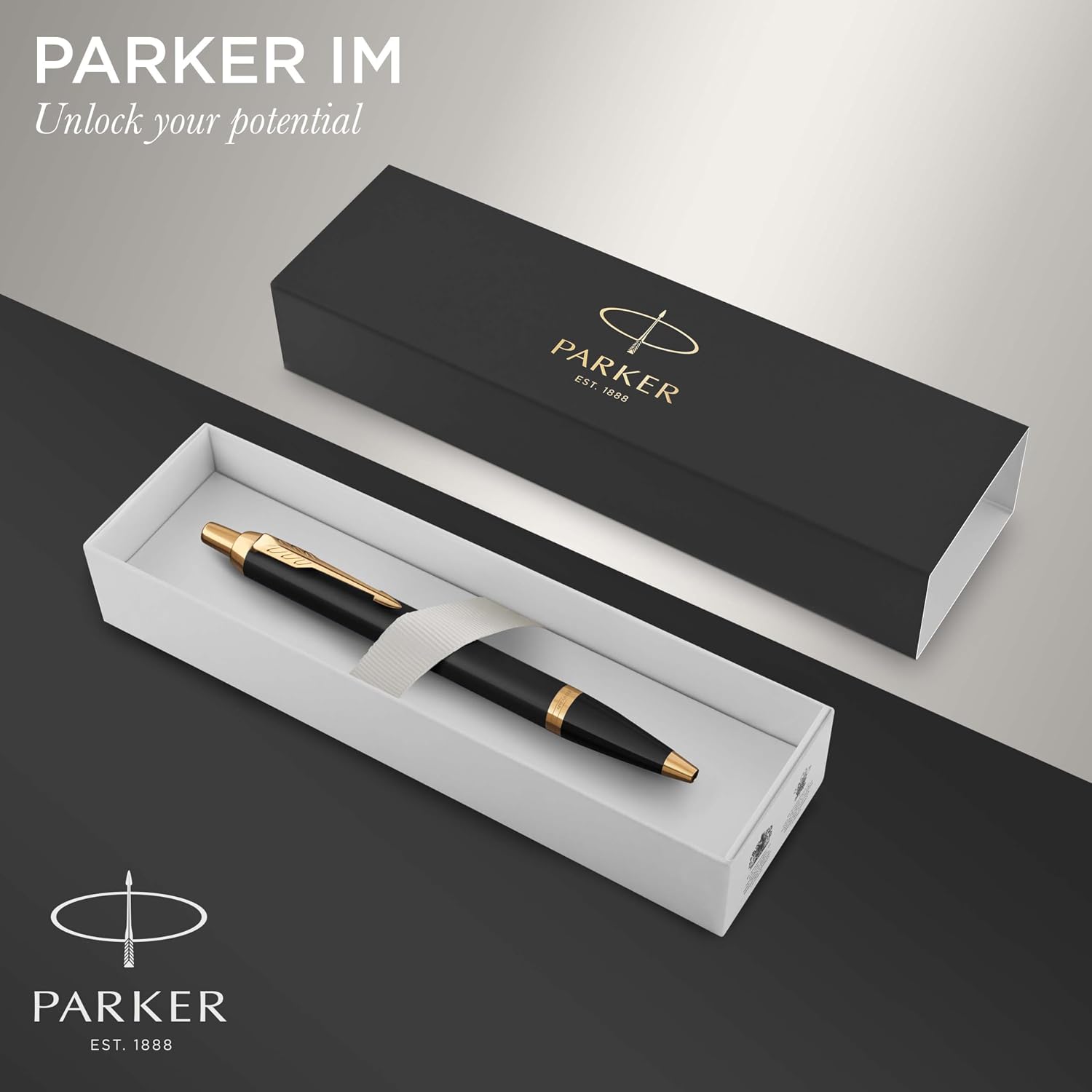 Thumbnail 1 de Parker IM Penna a sfera Nero laccato punta media