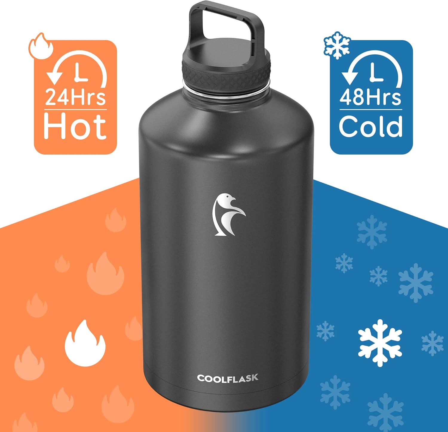 Detalle de Coolflask Gallon 128 oz Insulated Water Bottle