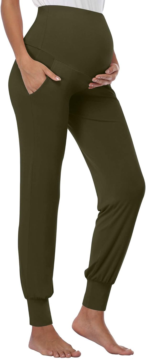 Detalle 2 de Shen&Qege Maternity Pants Over The Belly Lounge Sweatpants
