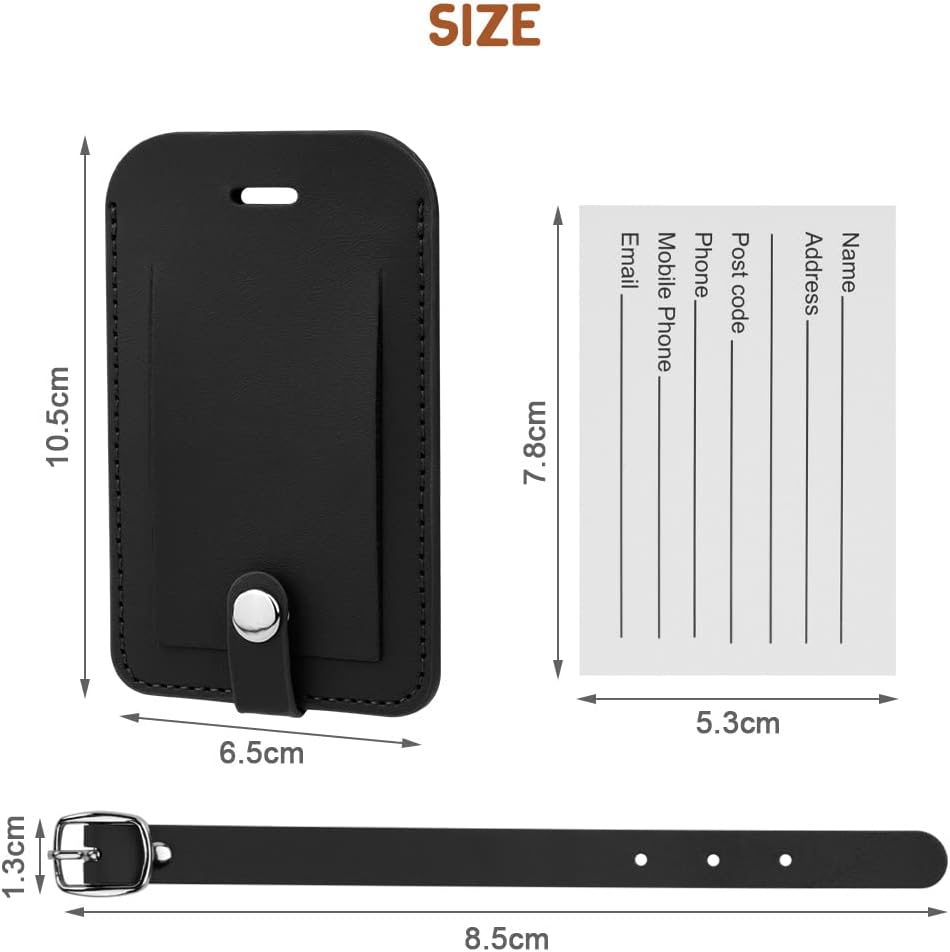 Detalle 2 de Flintronic Étiquettes de bagage (4 pièces) pour valise et sac à main, prévention des pertes
