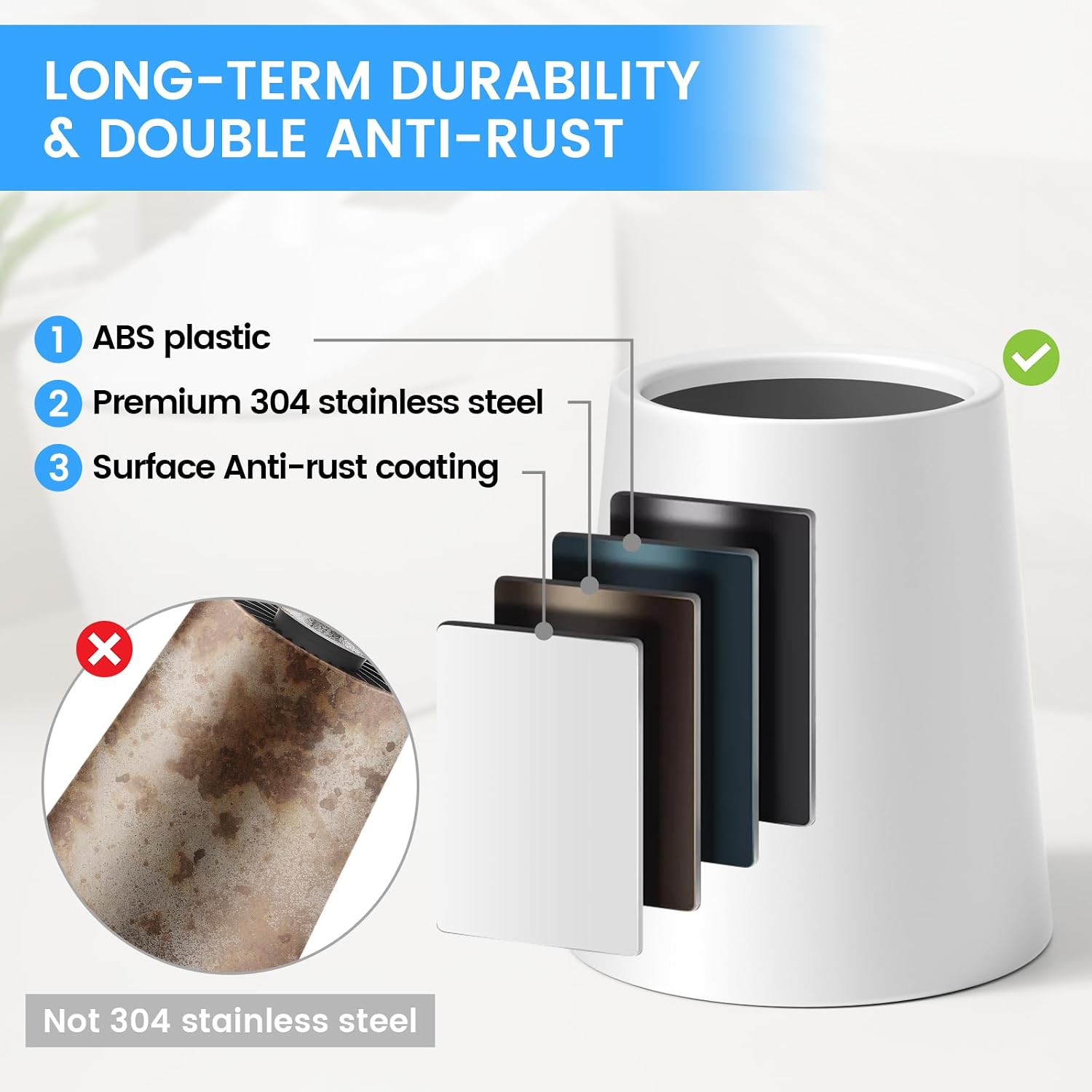 Detalle 2 de Siapapla 304 Stainless Steel Toilet Brush