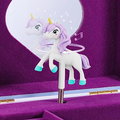 Detalle 2 de CRAZE UNICORN – Boîte à Bijoux musicale pour fille avec figurine licorne et rangements généreux