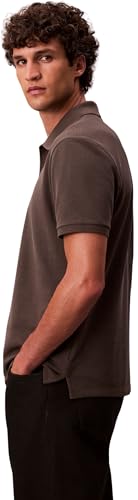 Thumbnail 3 de Calvin Klein polo de manga corta hombre Monogram piqué de algodón en marrón Beluga (XL)