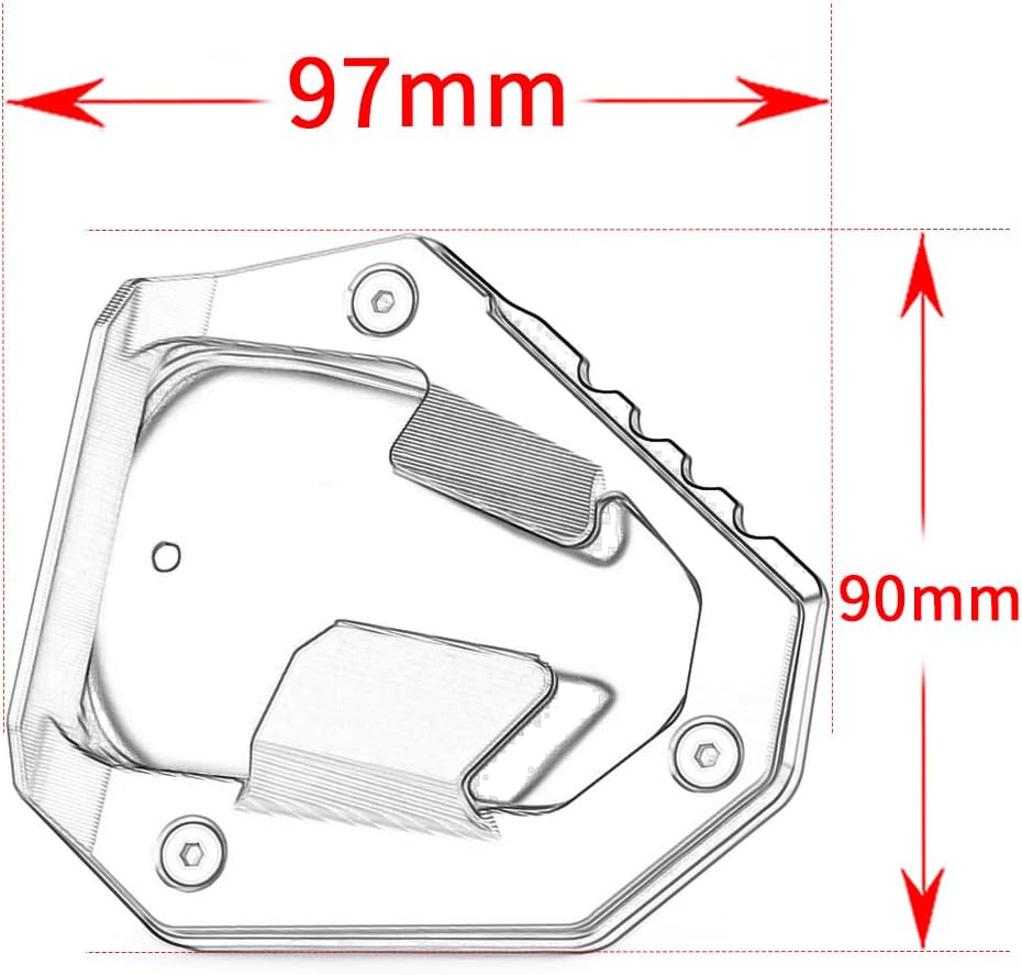 Detalle de Modeer Cavalletto laterale esteso per Honda NT 1100 / NT1100 DCT (anni 2022–2025) – accessorio CNC grigio
