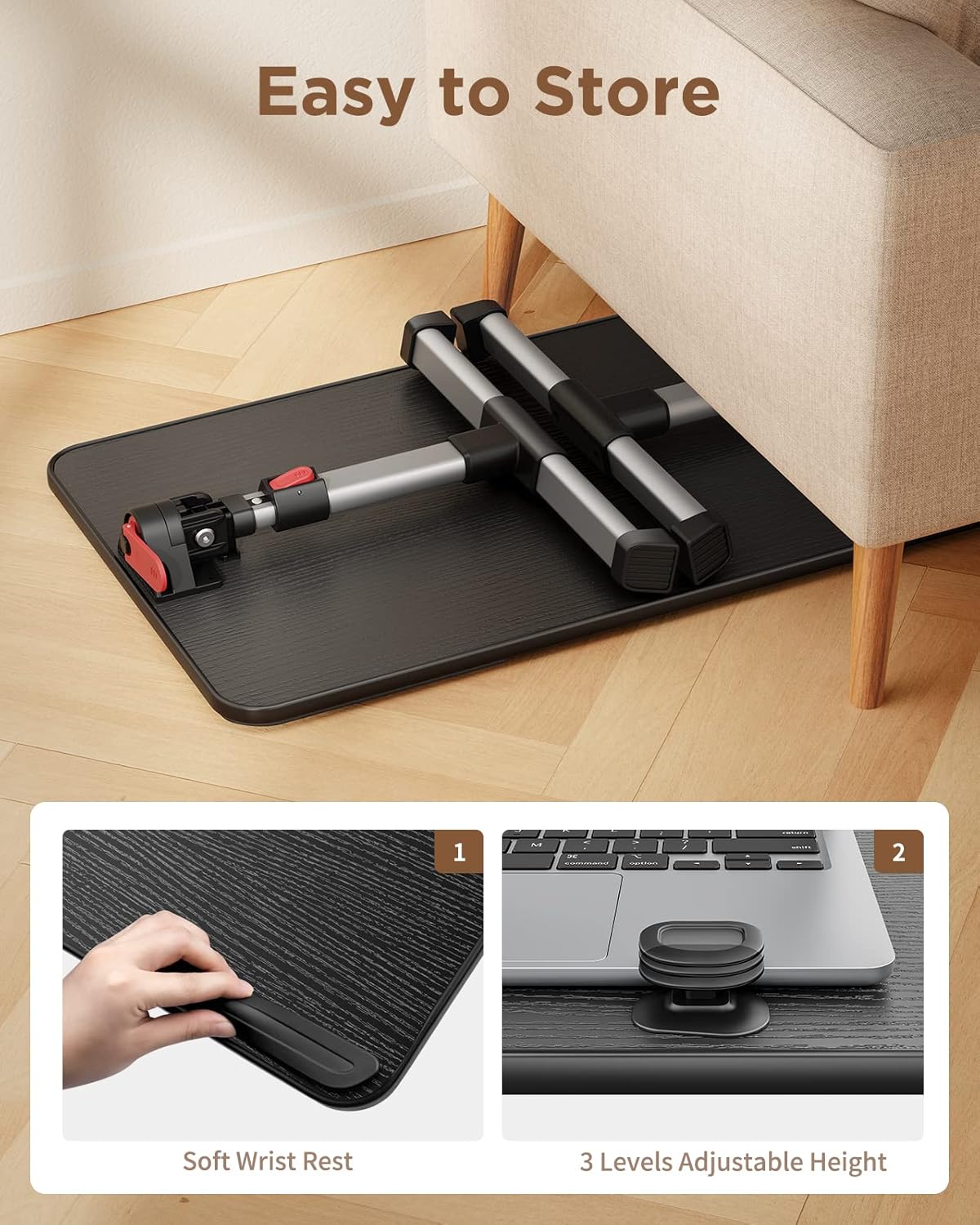 Thumbnail 4 de SAIJI Betttisch höhenverstellbar 23,9–32 cm 🛋