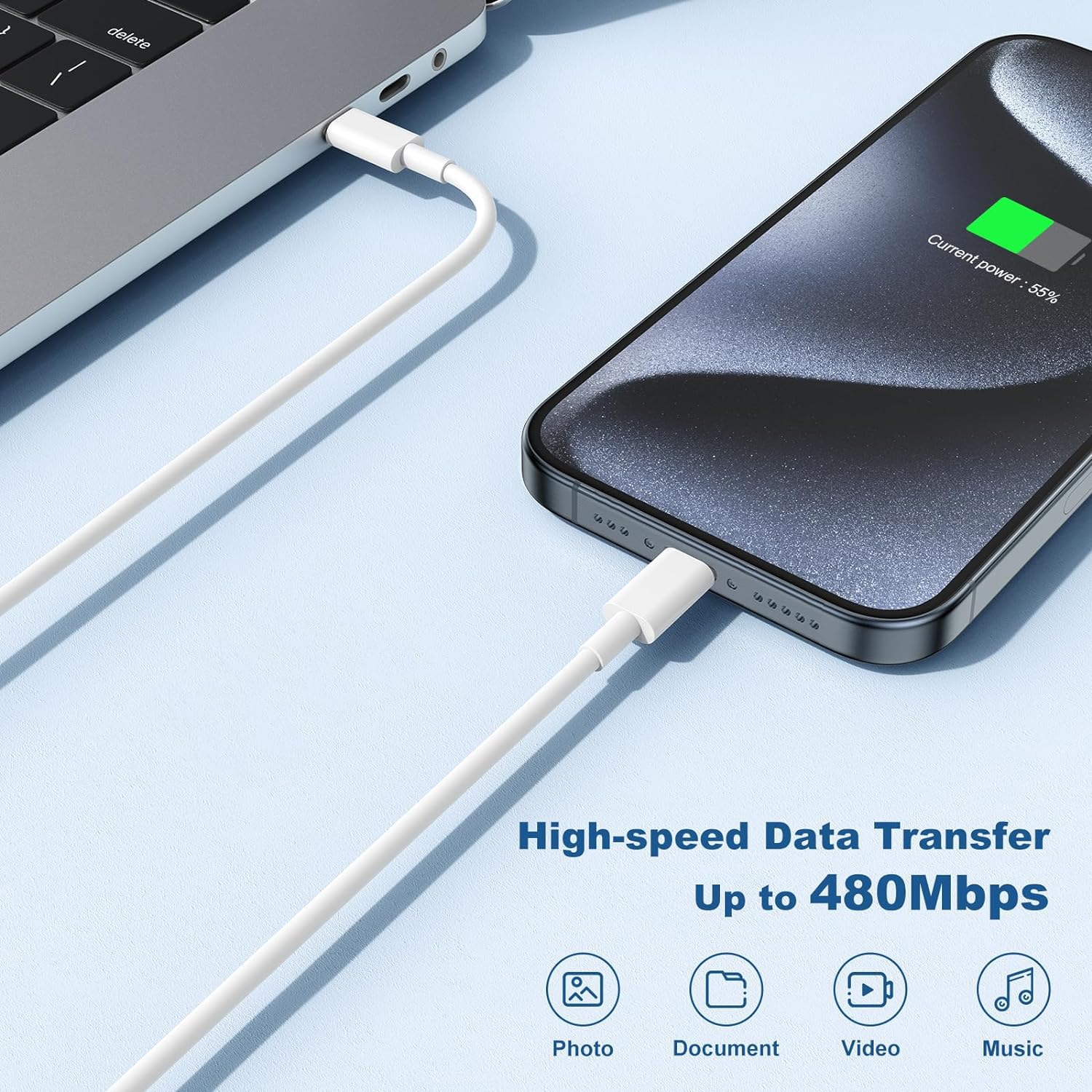Detalle 2 de 10FT Fast Charging Cable for iPhone