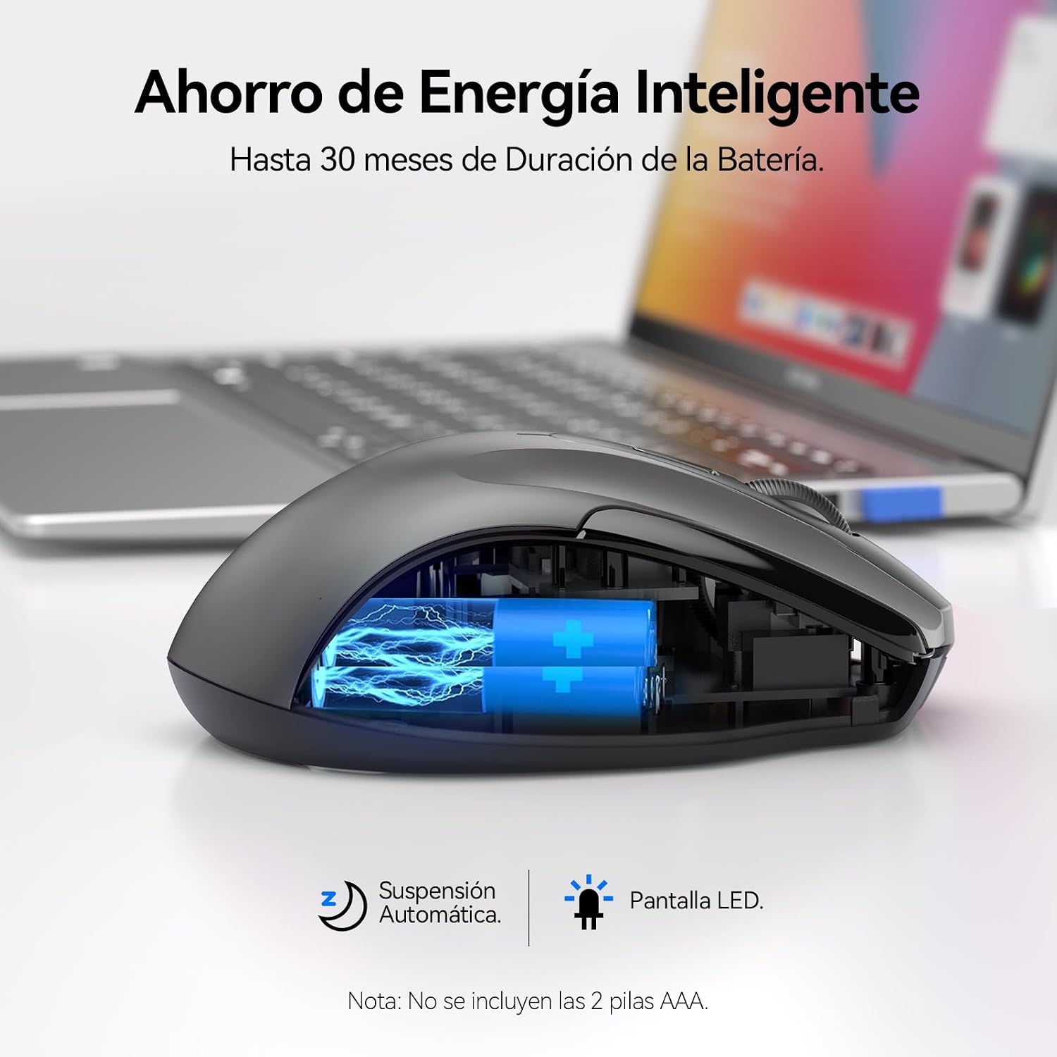 Thumbnail 4 de TECKNET Ratón inalámbrico Bluetooth 4800DPI