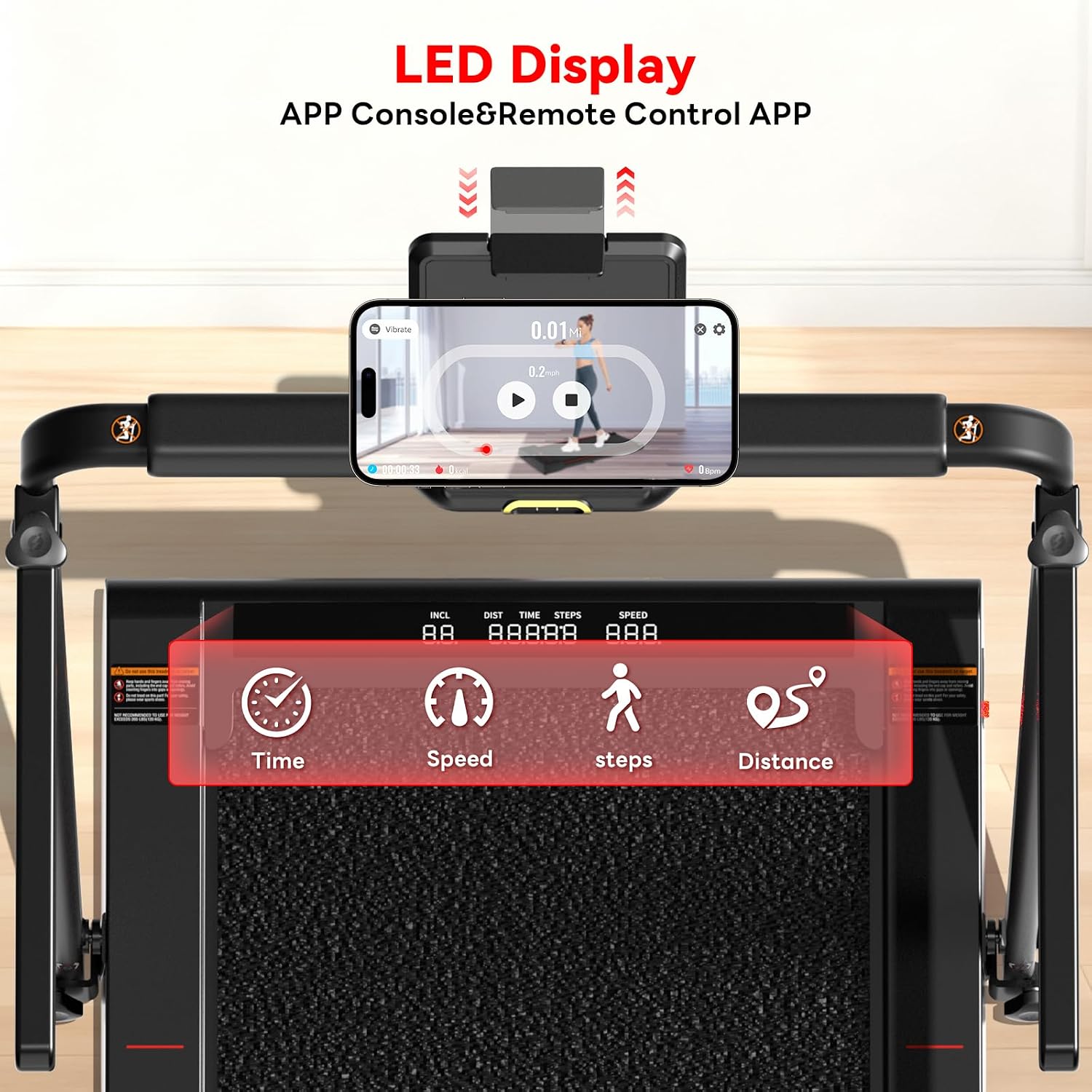 Thumbnail 5 de Lysole 4 in 1 Walking Vibration Pad (Under Desk Treadmill) with Auto Incline, Remote & App Control