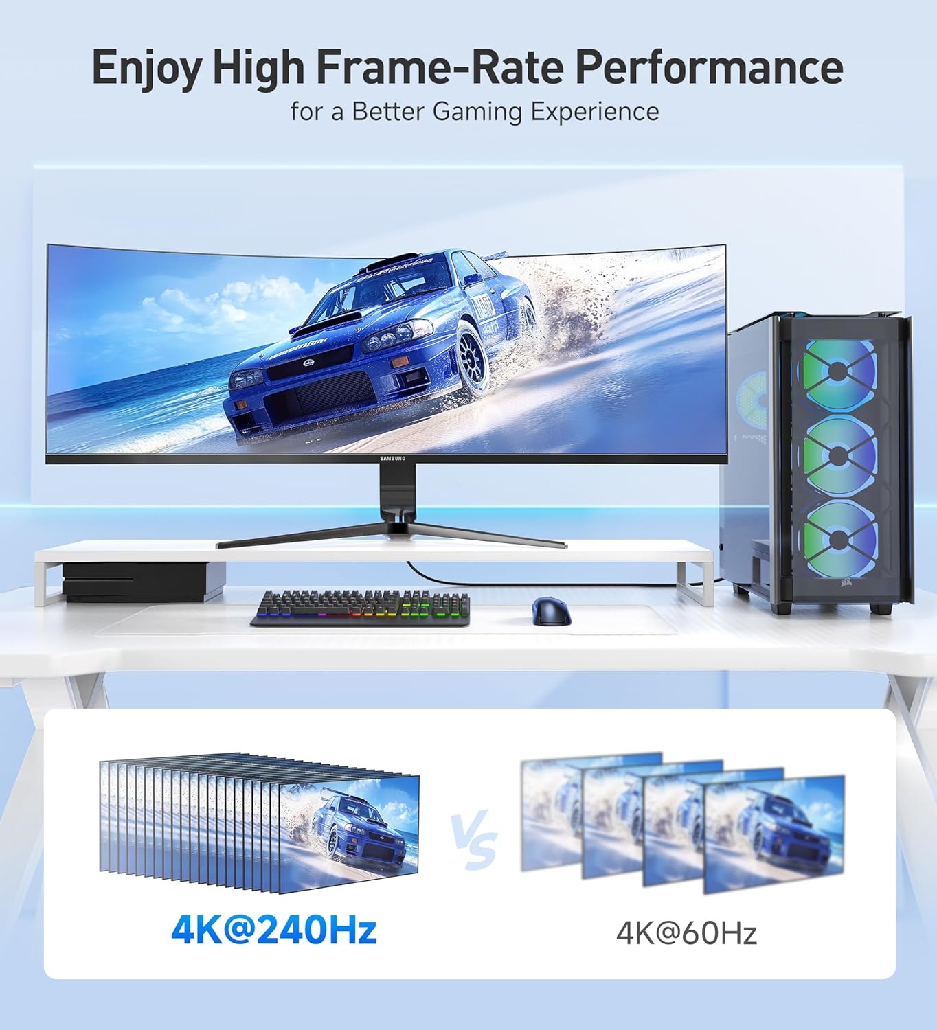 Thumbnail 3 de Cable Matters Certified Ultra High Speed HDMI 2.1 3-Pack (48Gbps) 8K HDMI Cables, 6.6 ft / 2m with 8K@60Hz, 4K@240Hz & HDR Support