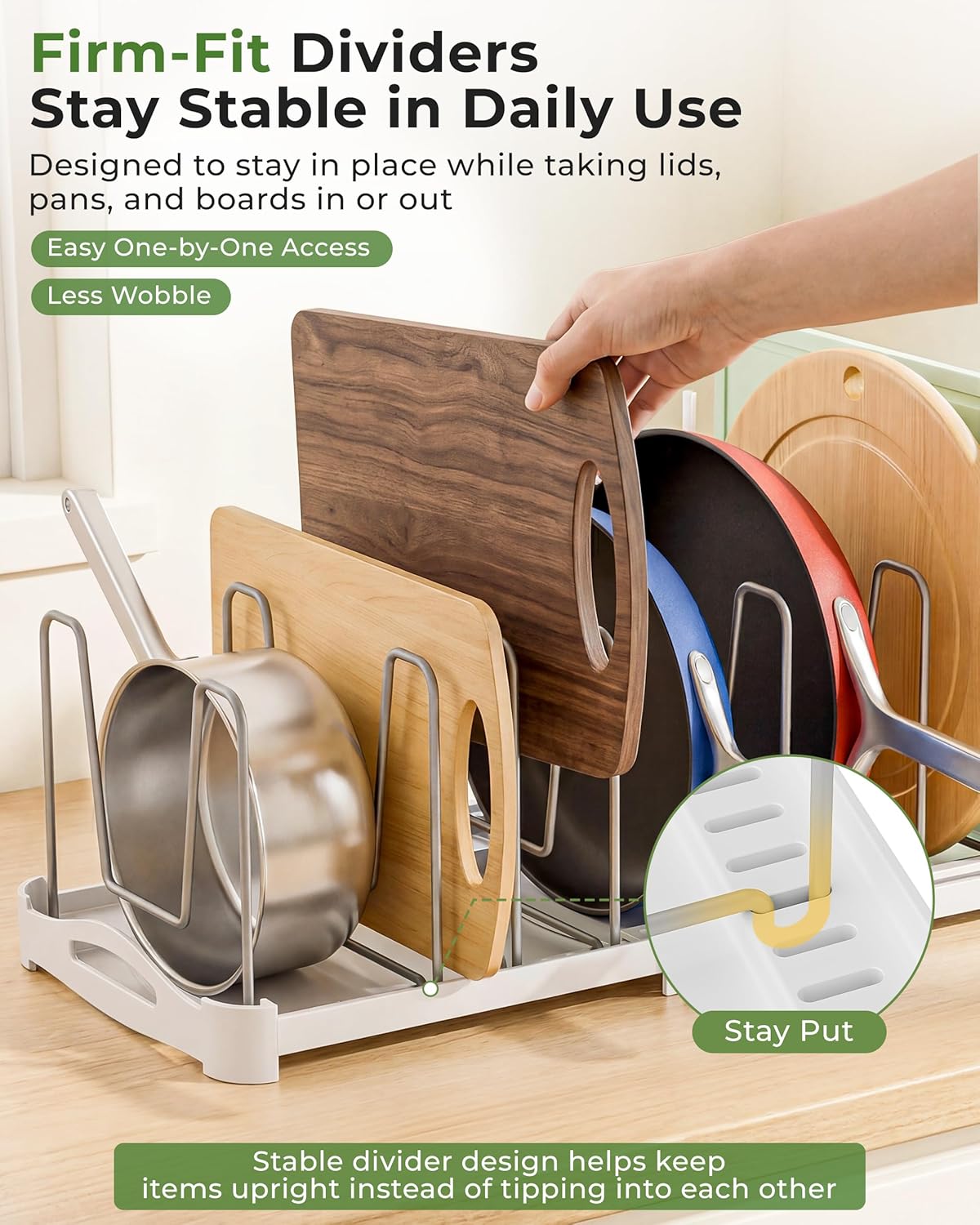 Thumbnail 3 de EVERIE Bakeware Organizer Rack, 7.7" Deep