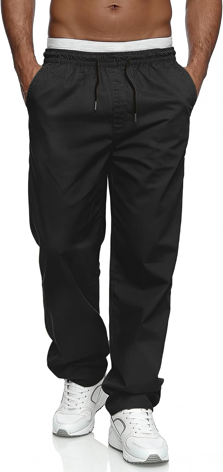 Detalle 2 de Comdecevis Men's Relaxed Fit Casual Pants, Elastic Waist and Drawstring