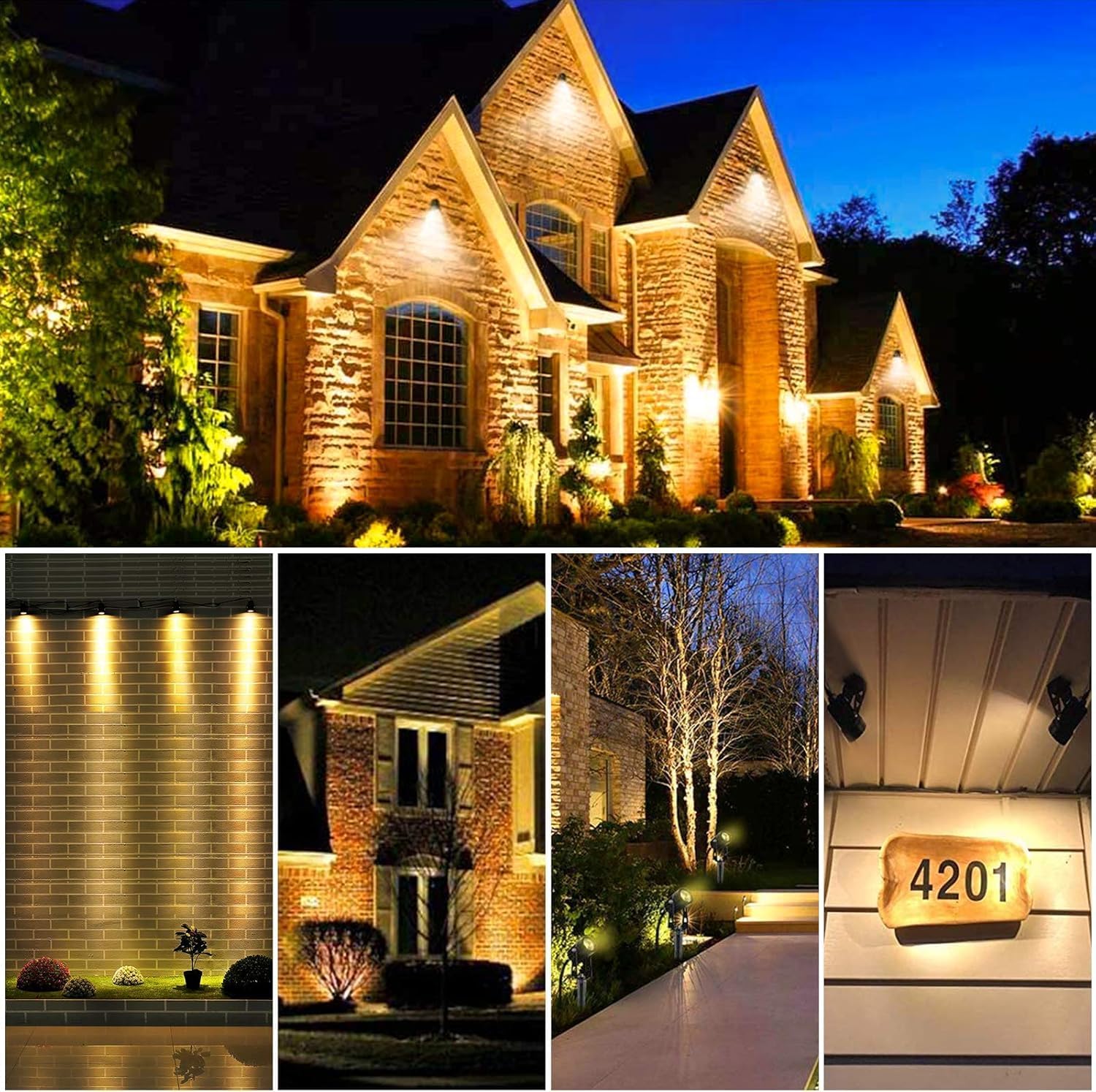 Thumbnail 6 de Bomcosy Garden Spotlights Mains Powered 46ft/14m Landscape Lights