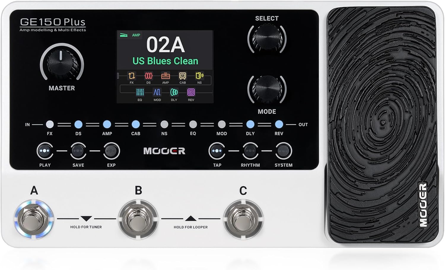 Detalle de MOOER GE150 Plus Guitar Multi-Effects Processor with NAM, MNRS and IR Loading