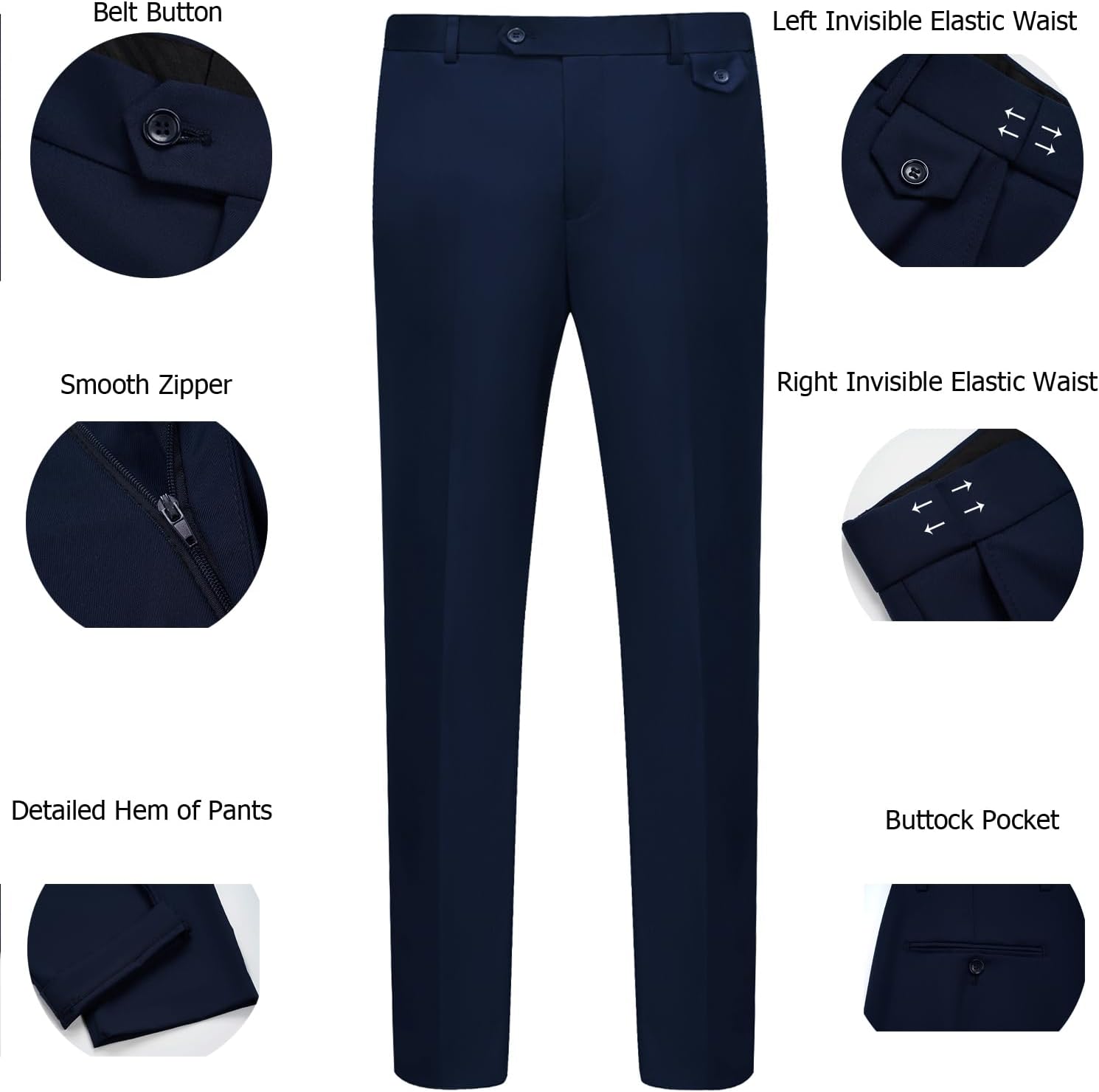 Thumbnail 4 de WULFUL 3-Piece Slim Fit Suit 1 Size Guide