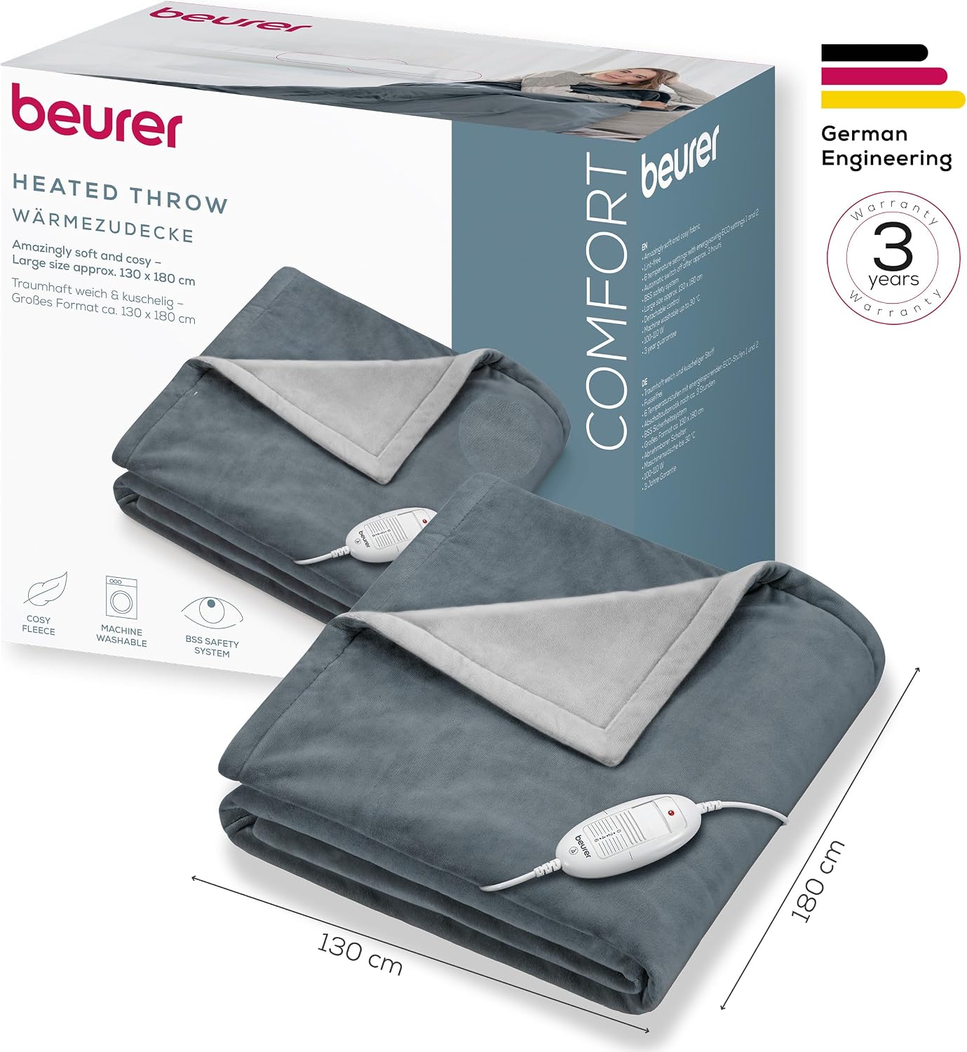 Thumbnail 6 de Beurer HD 75 Coperta riscaldata 180x130 cm
